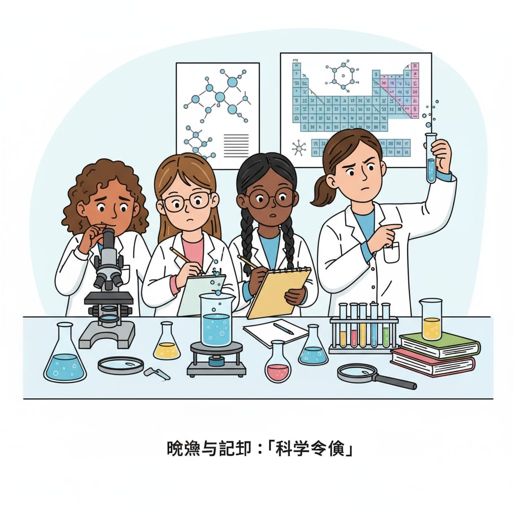 A group of girls is actively involved in a science experiment, carefully observing and taking notes. Girls engaged in STEM education experiment highlighting gender differences and teaching practices