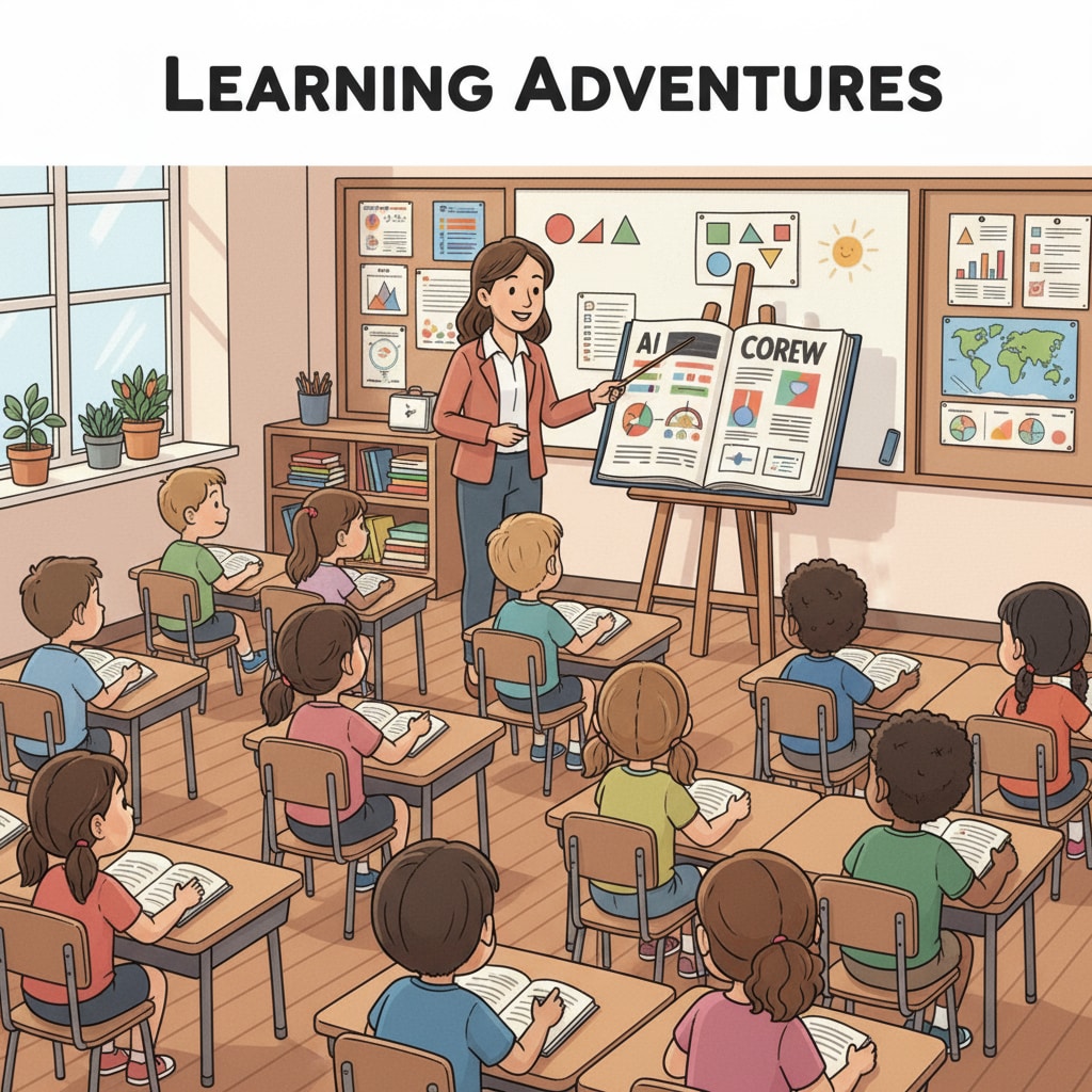 A teacher standing in front of a classroom, with students looking at her attentively A teacher in a school system environment where obedience is emphasized over curiosity