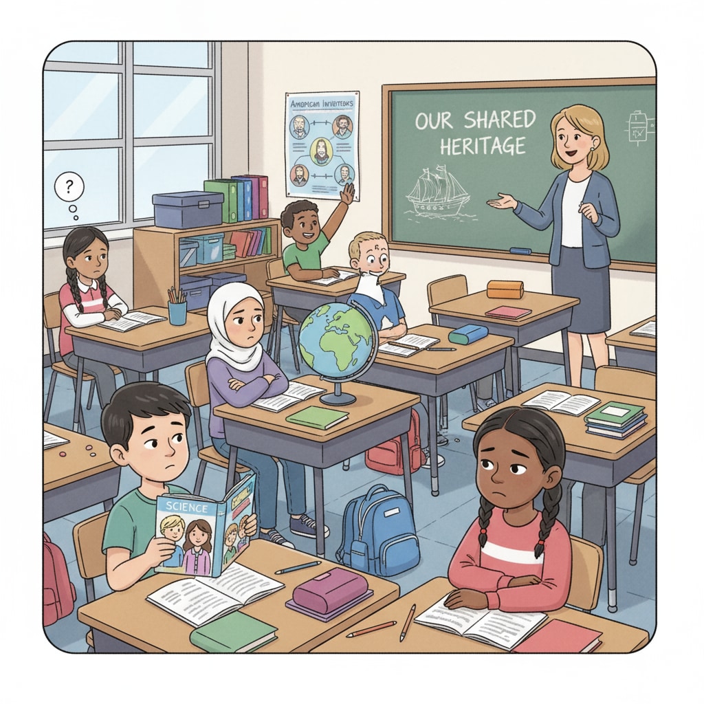 Classroom scene in American education system highlighting cultural issues and reform resistance