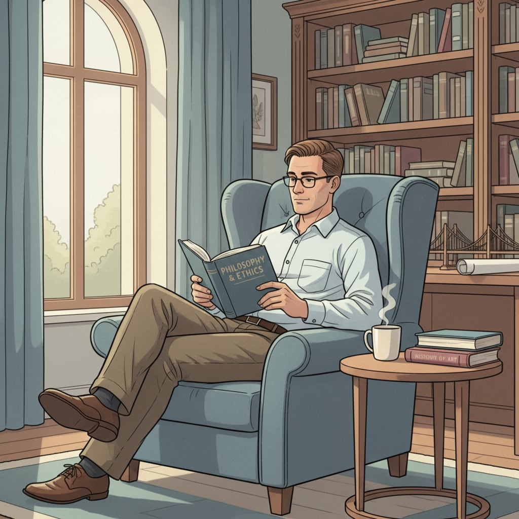 An engineer engaged in liberal arts learning as part of their continuing education journey