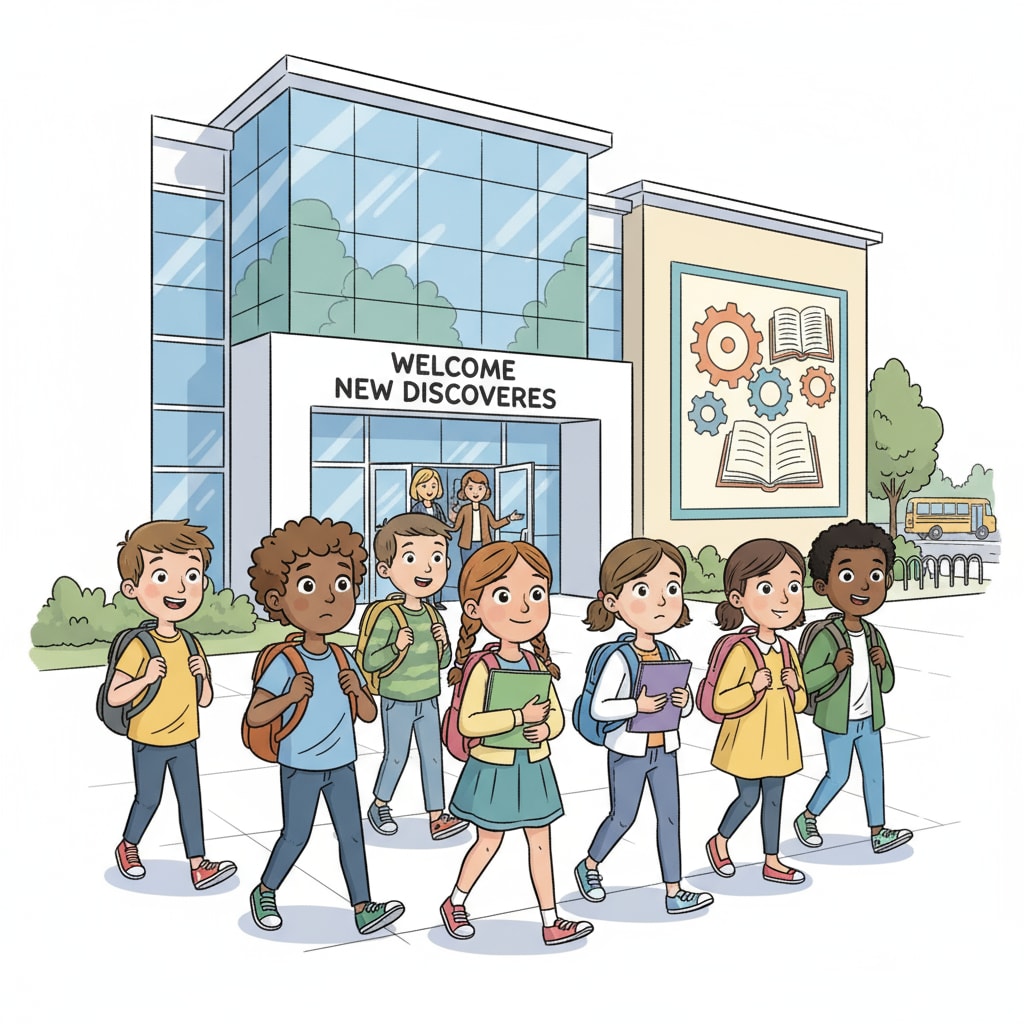 Students adapting to a new school environment as part of the student transition process in educational research