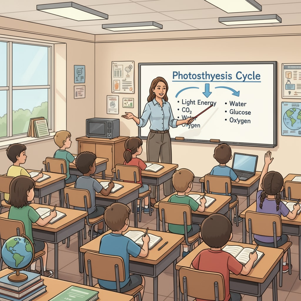 A classroom lecture scene with students showing attention