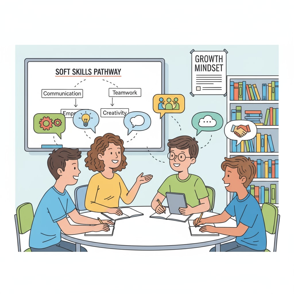 A secondary school classroom scene showing the need for soft skills development