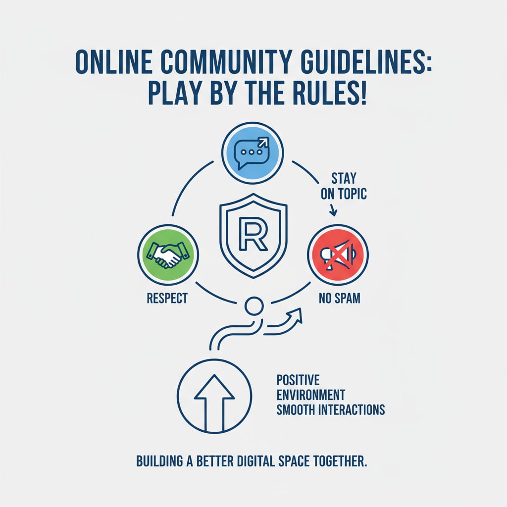 Graphic showing rules for a healthy online community in the context of Reddit's education subreddits