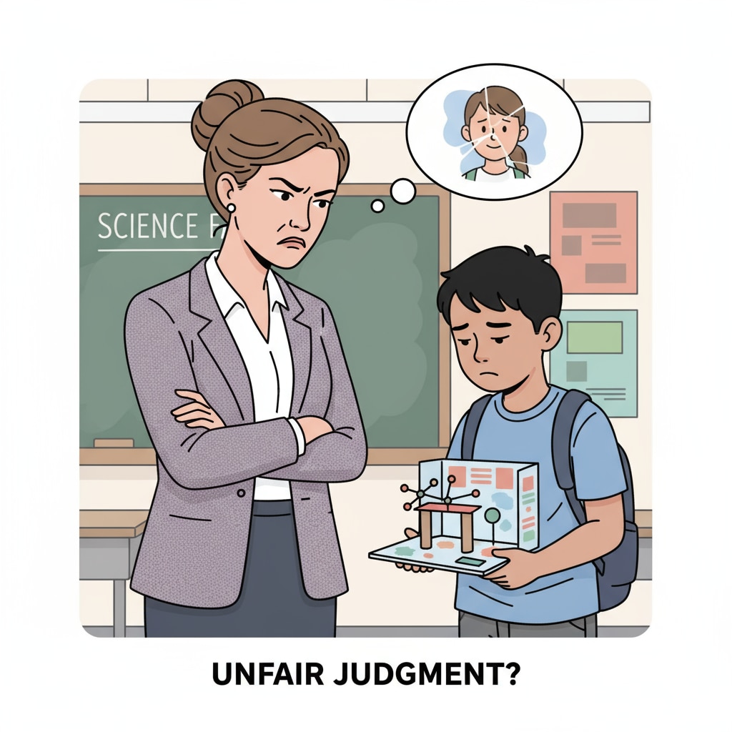 A teacher showing bias towards a student