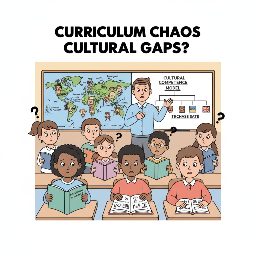 A classroom scene in an American school where students are looking confused, indicating the possible impact of cultural flaws in education. A classroom in the American education system showing signs of cultural flaws and reform resistance