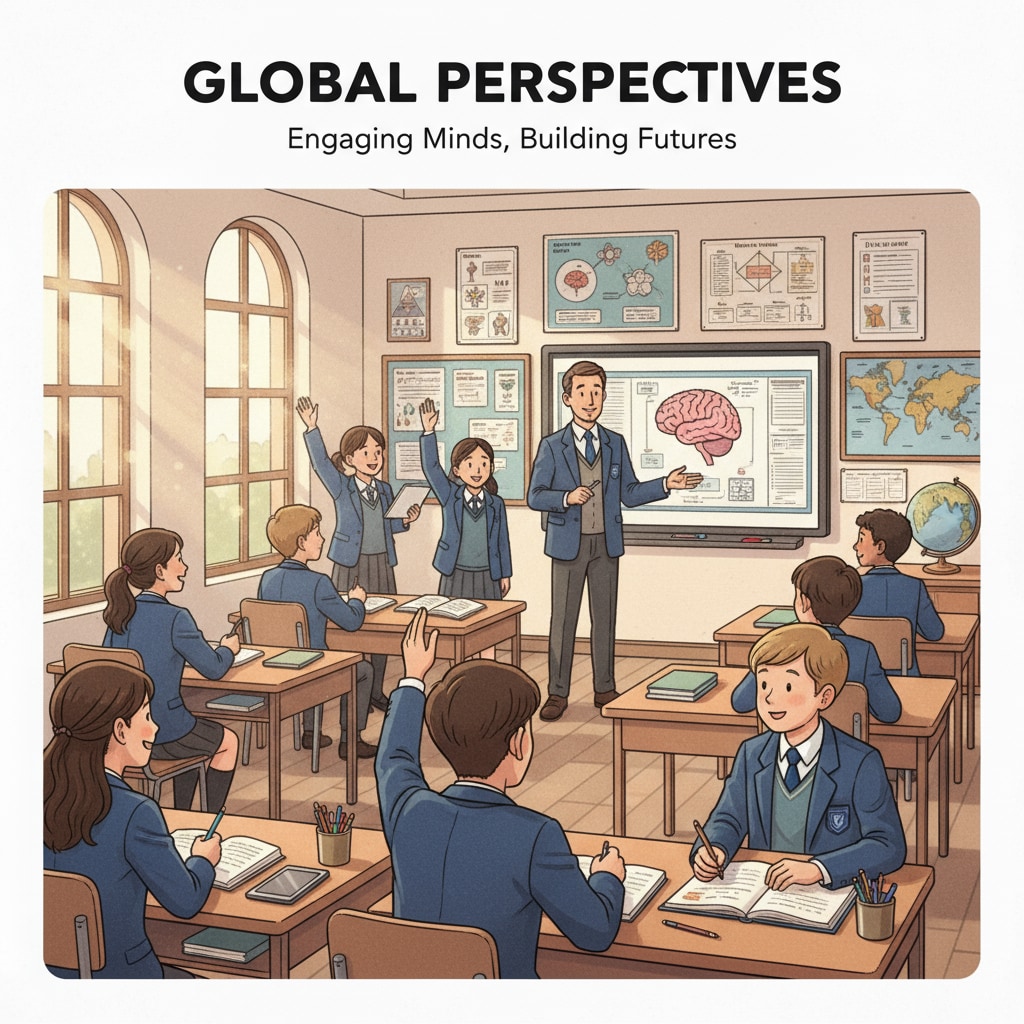 A classroom in a private school with students actively participating in a discussion. This shows the kind of learning environment that private schools can offer. Learning environment in a private school