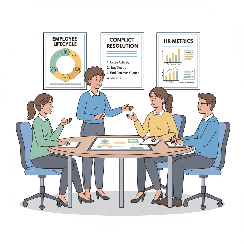 HR professionals in an office setting related to school district HR career transition