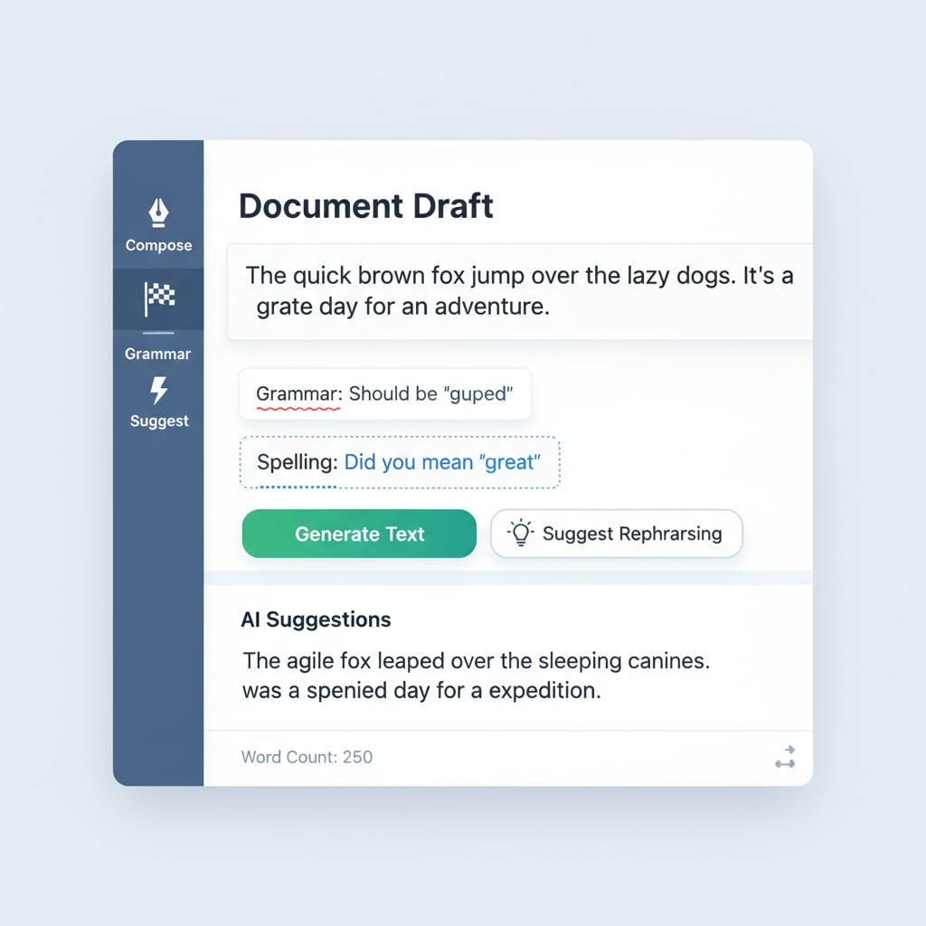 An AI writing assistant interface relevant to educational assessment and grade inflation in the era of artificial intelligence