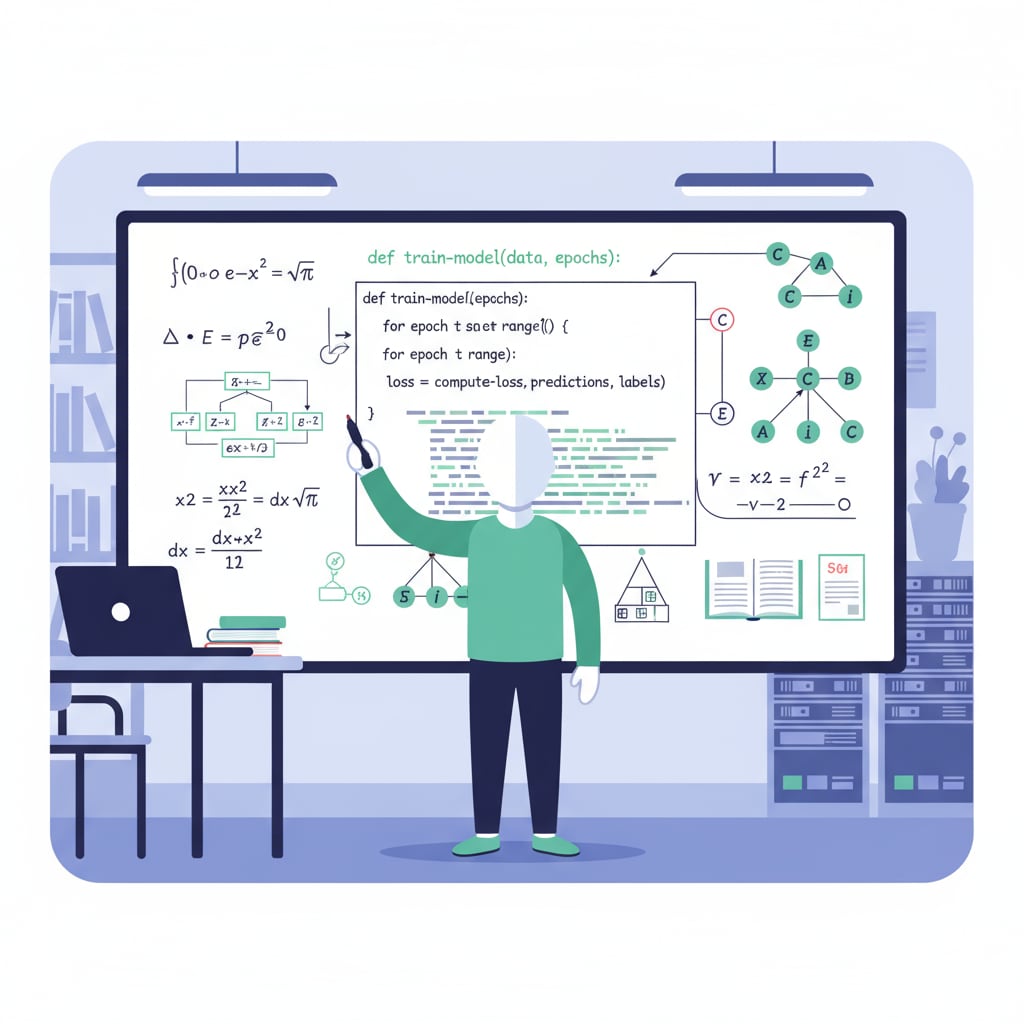 Student working on math problems relevant to European university major selection in mathematics and programming