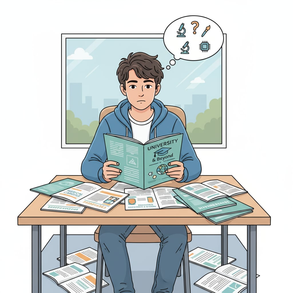 Teenager exploring career options in the face of parental pressure and military career considerations