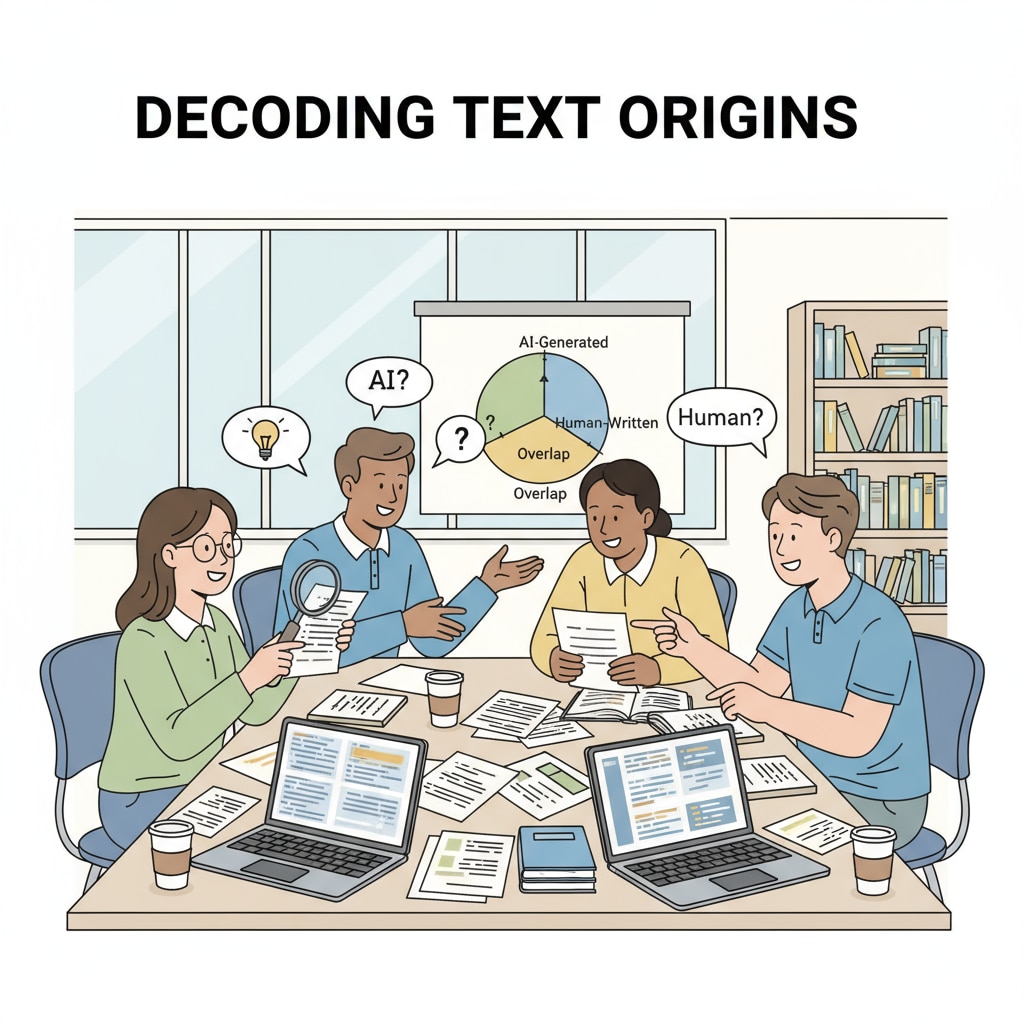 Students discussing AI writing and authenticity in a classroom