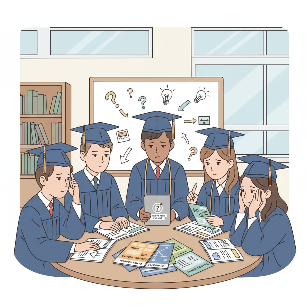 High school graduates facing career choice dilemmas