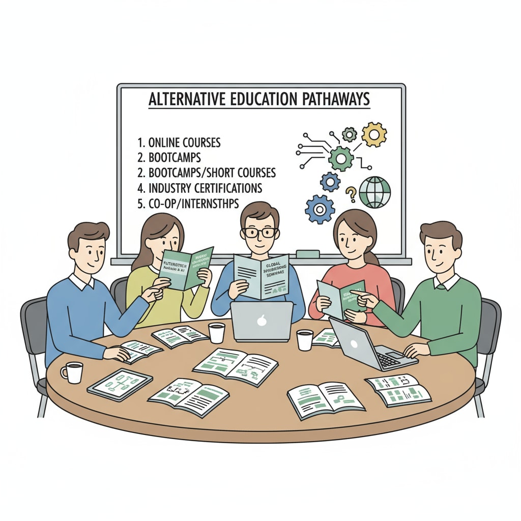 Students exploring alternative education options for engineering and computer science