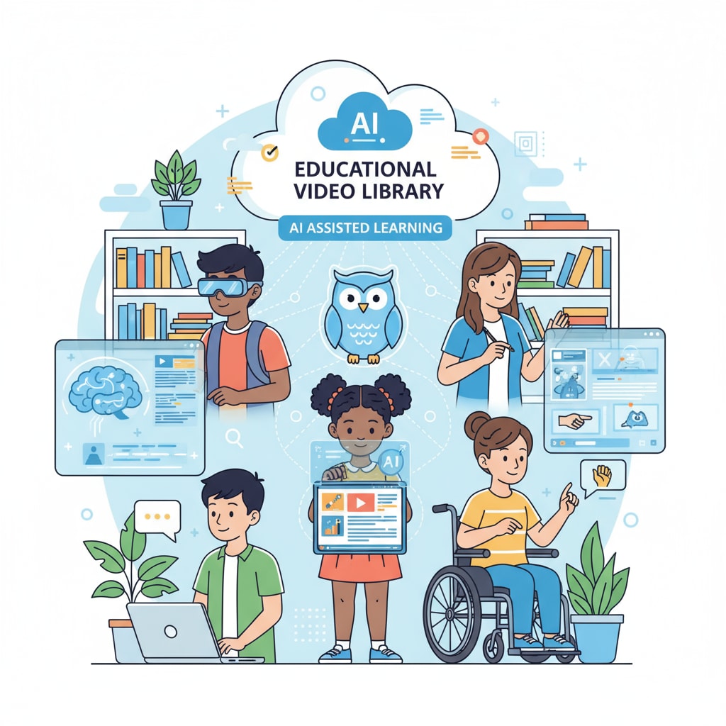 Students accessing video teaching with AI assistance to enhance learning accessibility.