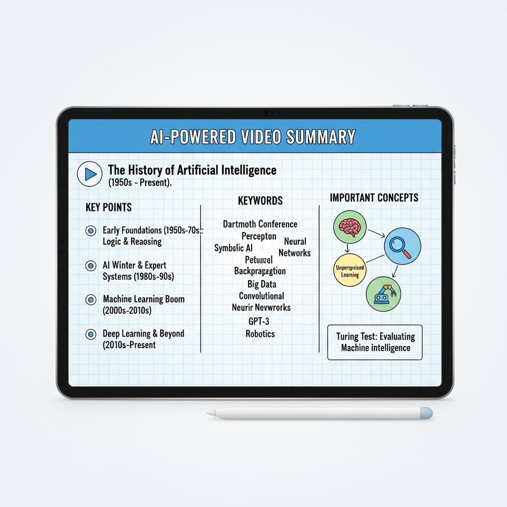 AI-generated content summary for enhancing video teaching accessibility.