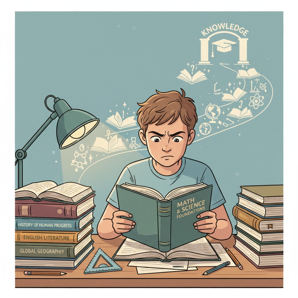 Adolescent starting to improve educational situation with self-discipline