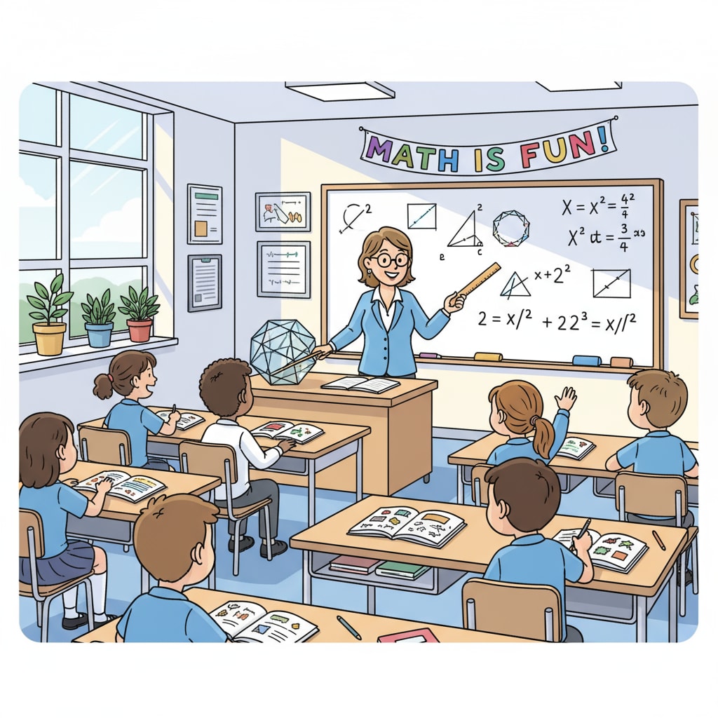Math teacher teaching in a classroom, related to career planning and educational level selection.