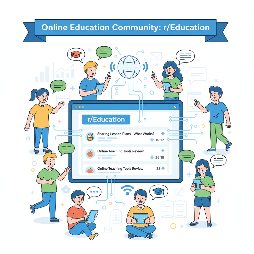 Community interaction in Reddit's education community related to community rules, educational networks, and subreddit navigation