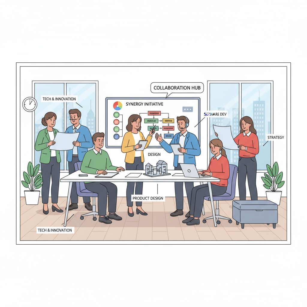 Professionals working together for career success