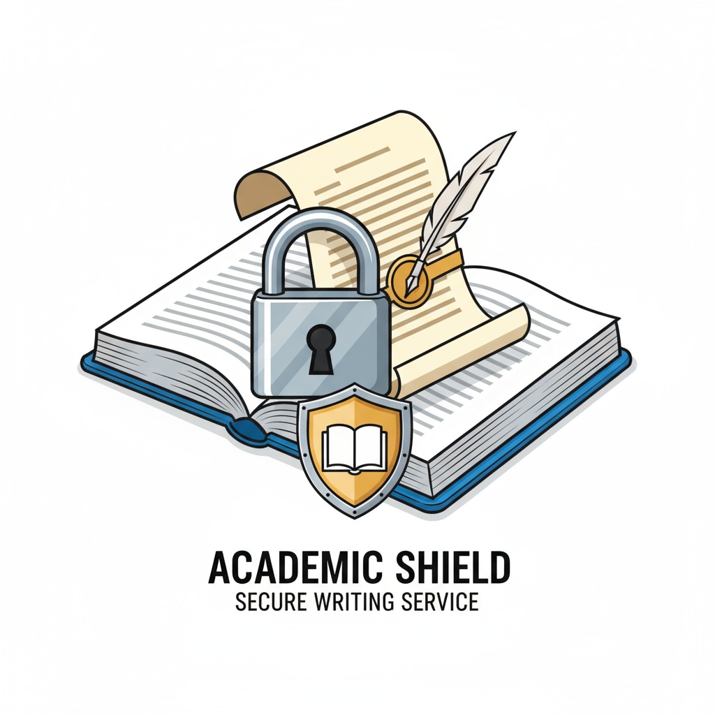A visual representation showing a document with a lock symbolizing the security of an academic writing service. LawEssayPros legitimacy and order security representation