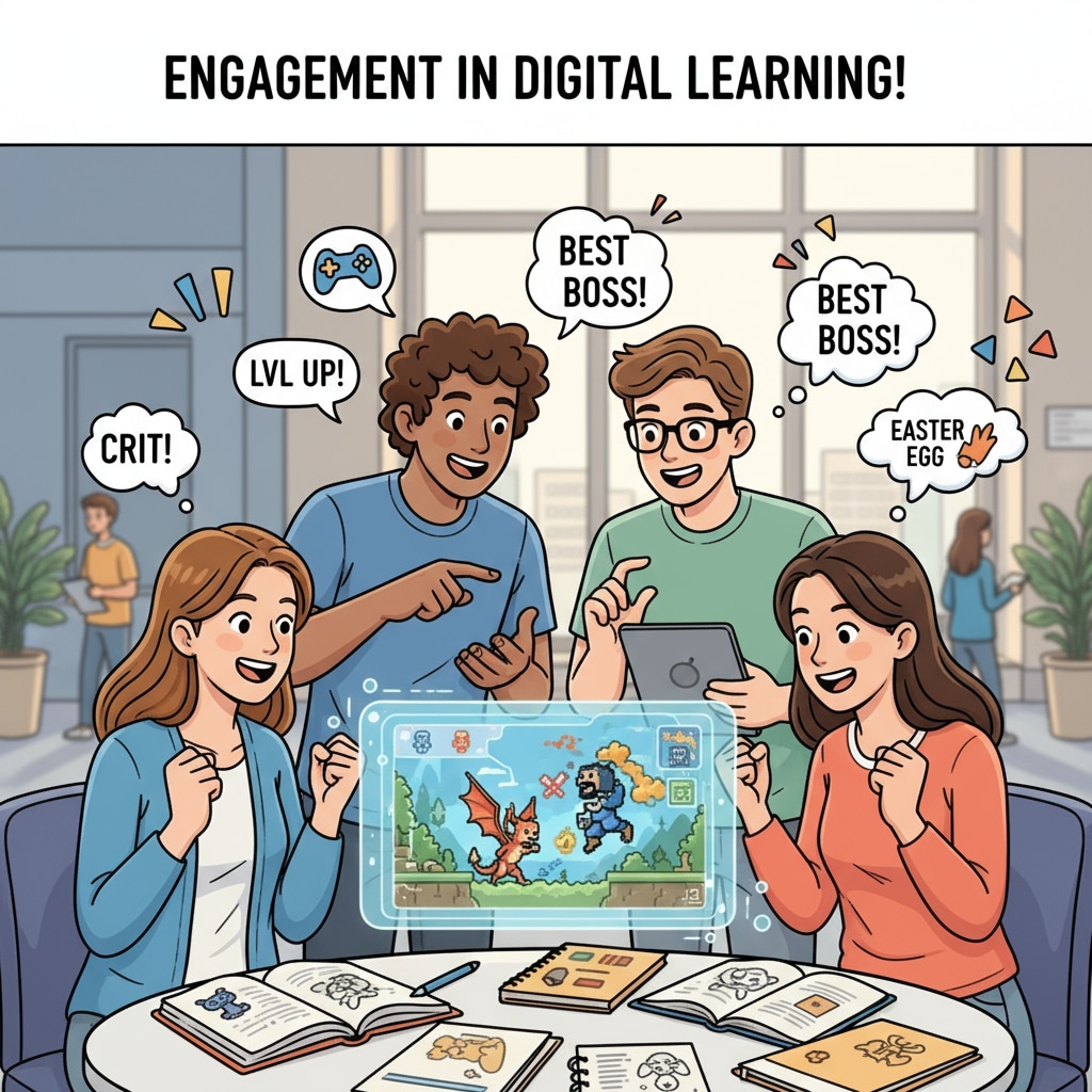 Students discussing video games which is relevant to teacher training and understanding student interests