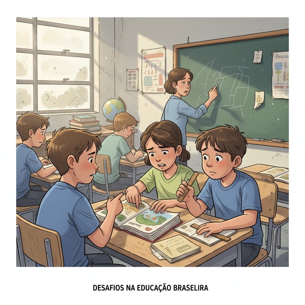 Brazilian students facing challenges due to lack of educational resources in the classroom, related to Brazilian education system issues and edtech potential