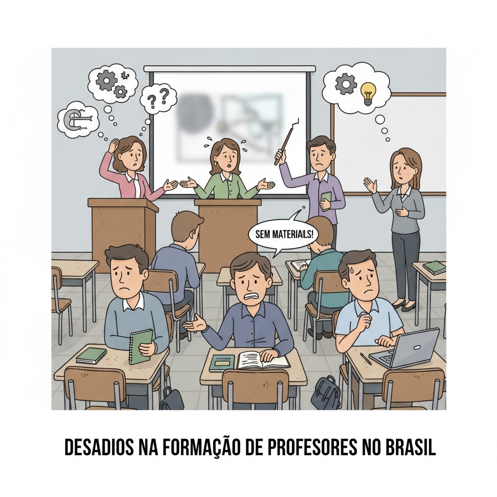 Brazilian teachers frustrated during training due to lack of resources, relevant to Brazilian education system issues and edtech solutions