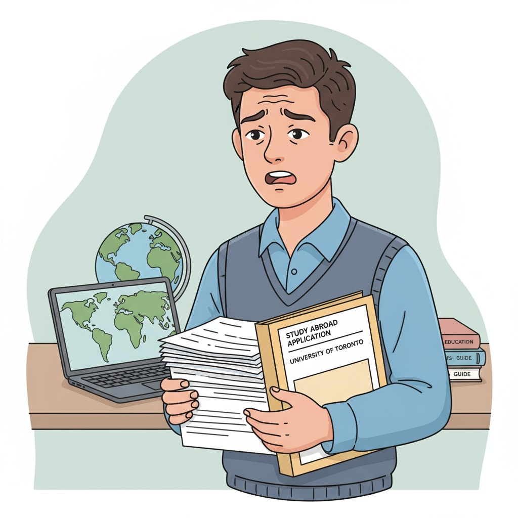 A worried Nepalese student with study abroad application documents, highlighting the IES Nepal scam.