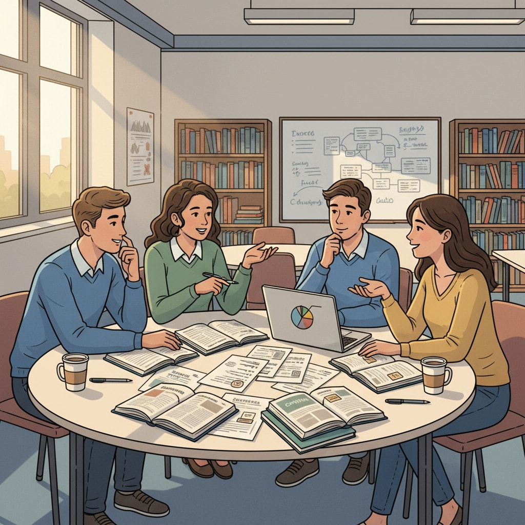 K12 students exploring college major options during a classroom discussion