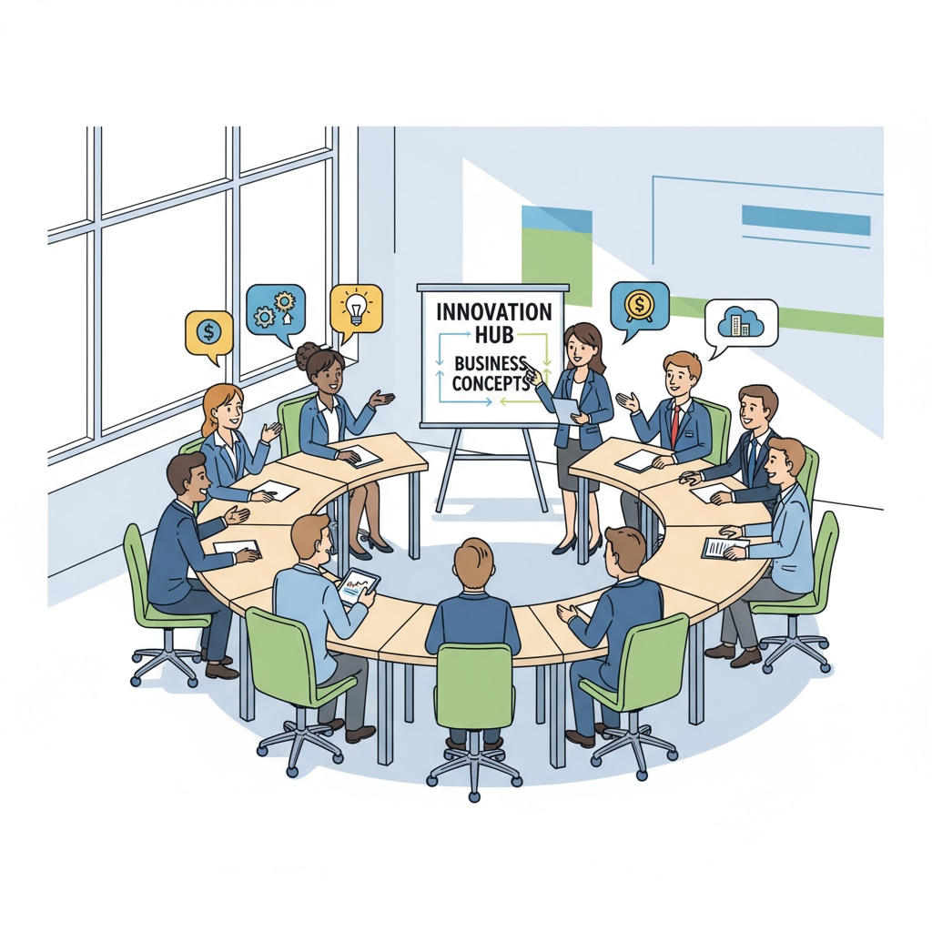 Students discussing business ideas in a classroom related to business, higher education, and career planning