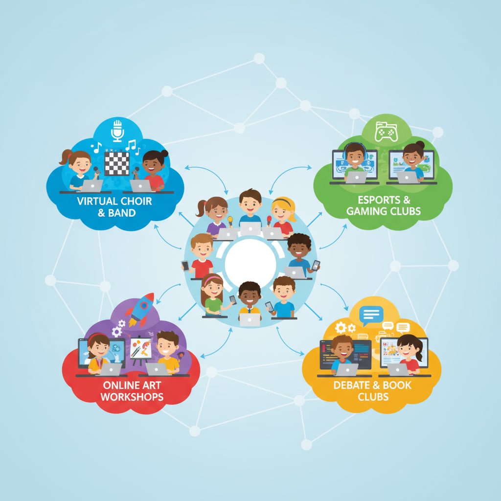 International students participating in online extracurricular activities for university applications and scholarships