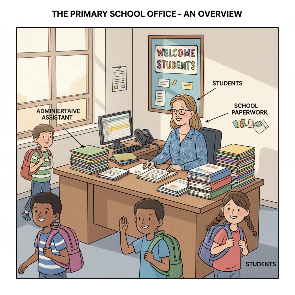 A primary school administrative assistant in a workplace setting, dealing with kinship boundary issues related to child behavior management.