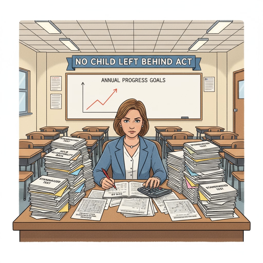 Teacher grading standardized tests as part of NCLB's educational accountability