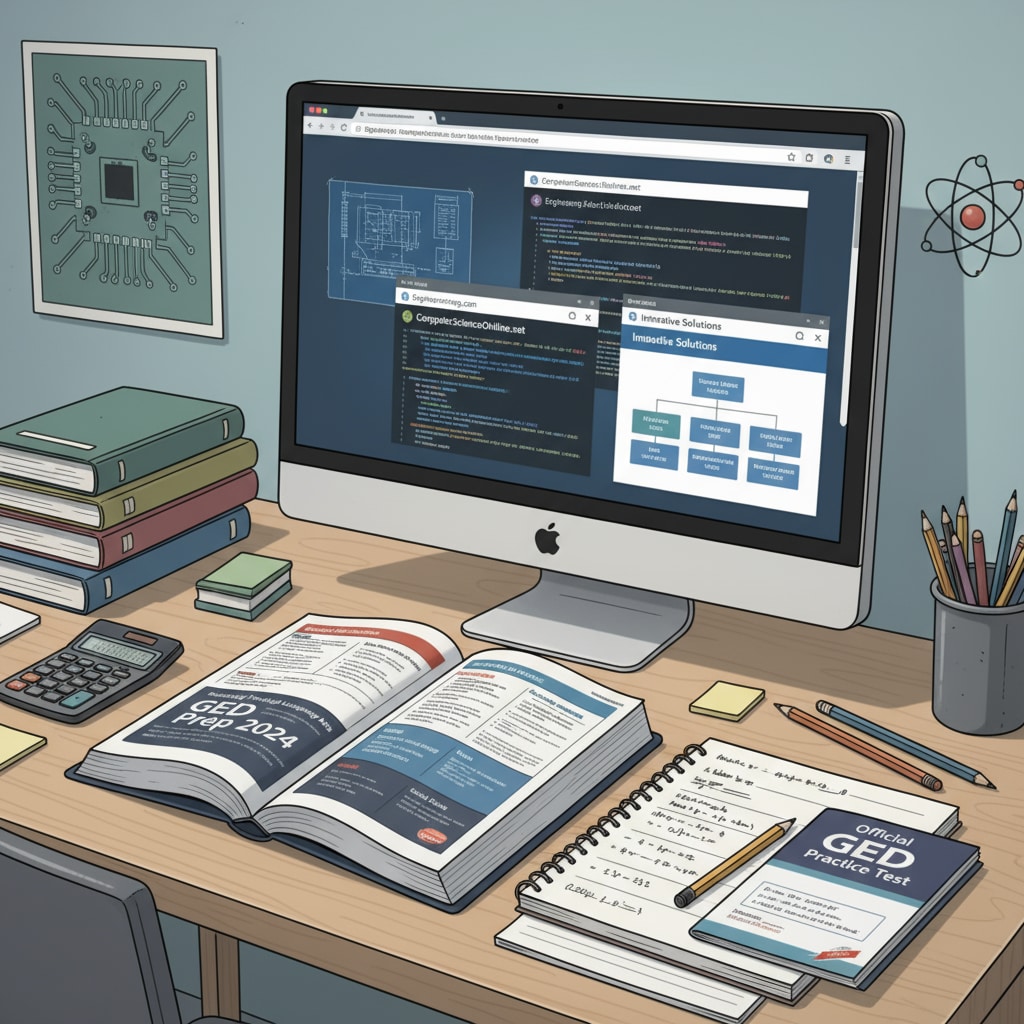 A student preparing for the GED to enter engineering or computer science education