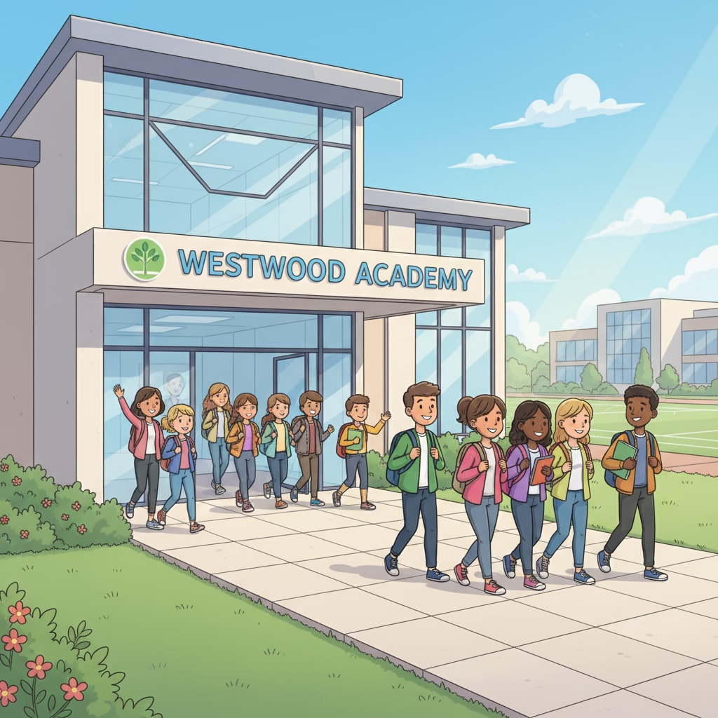 Students entering a private school, related to educational choices between private and public schools and their impact on siblings.