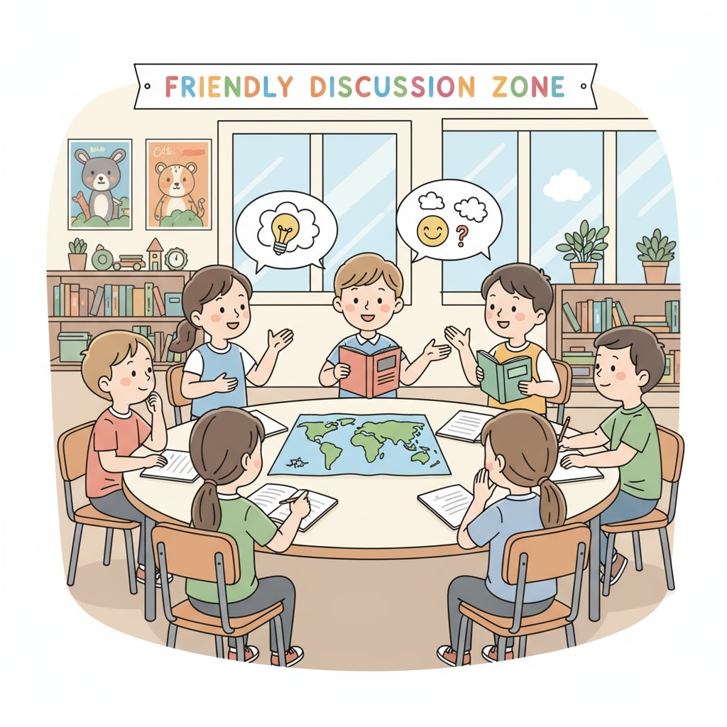 A classroom with positive interactions among students