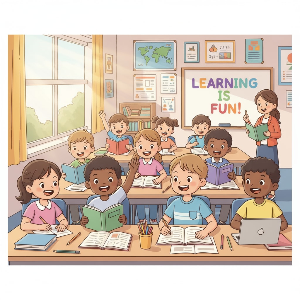 K12 students with high learning motivation studying together