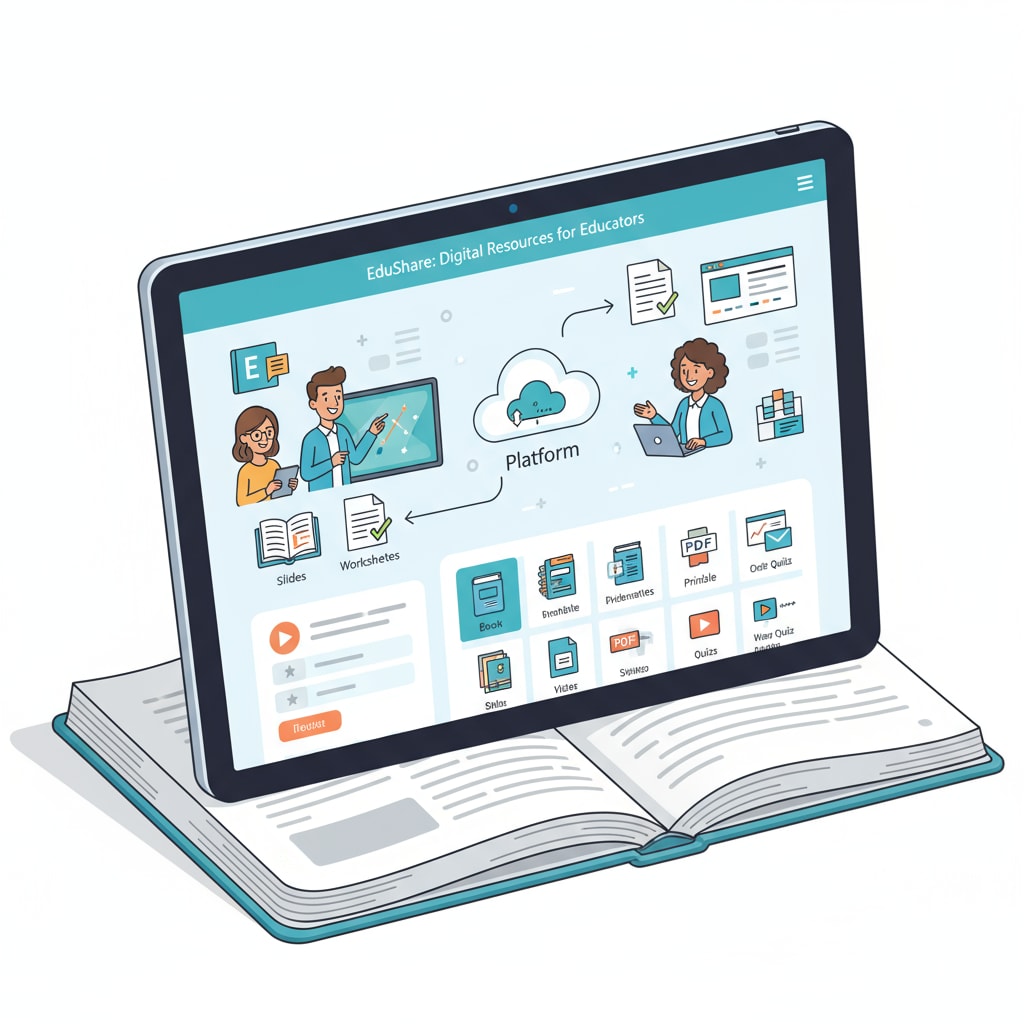 Teachers sharing digital educational resources on a platform