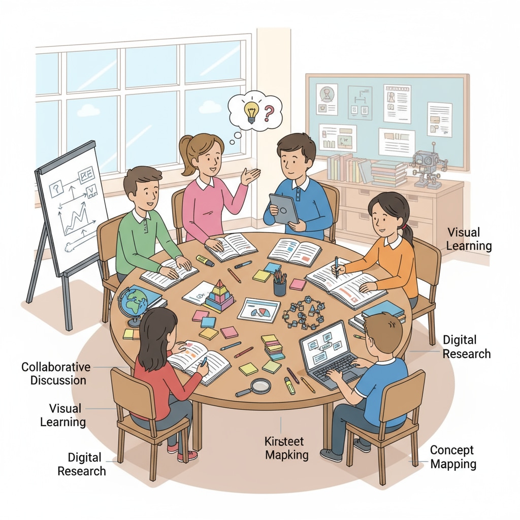 Students actively engaged in learning using various deep learning and Ultralearning strategies