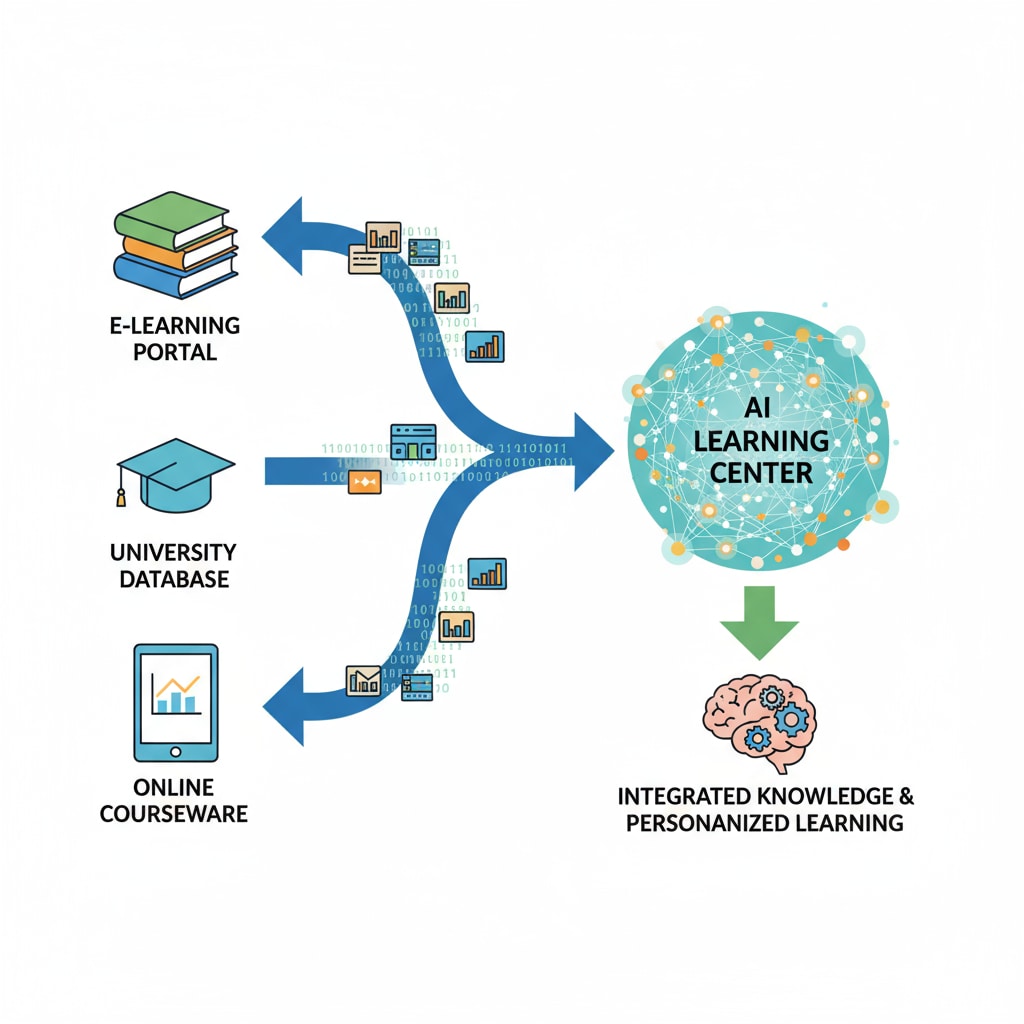Data integration from multiple educational platforms to an AI learning center for student mastery analysis