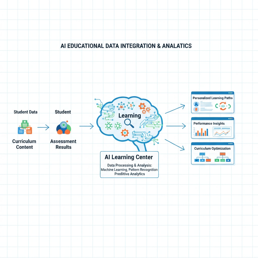 The role of an AI learning center in analyzing and presenting integrated educational data for student mastery