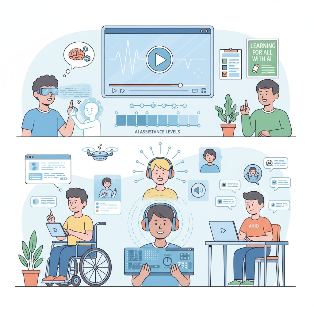 Students with different learning abilities using AI to access video teaching resources for educational equity