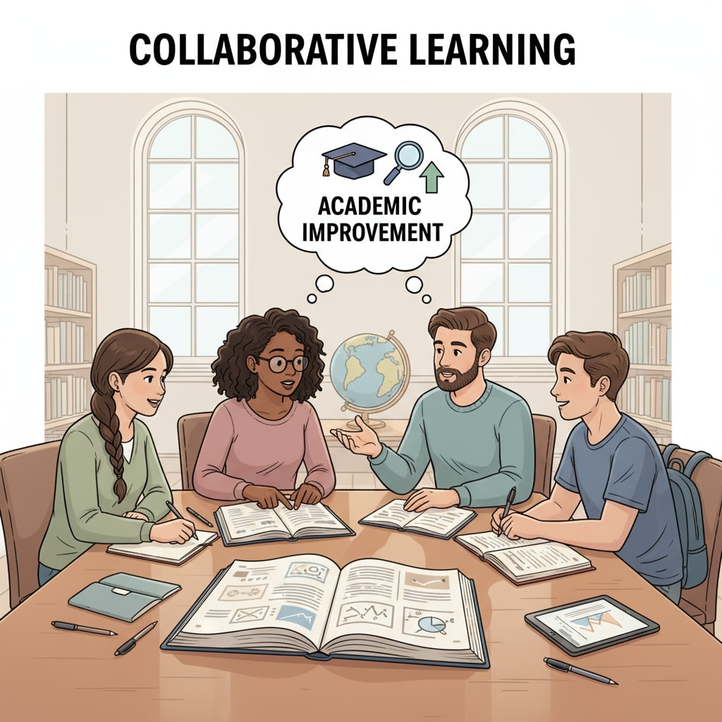 Students working together to enhance academic skills for college applications