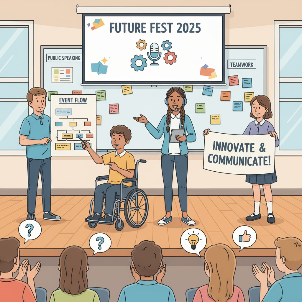 K12 students presenting event planning proposals, relevant to event industry, professional certifications, and communication degrees