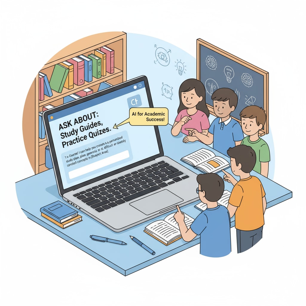 A student using AI learning tool ChatGPT for efficient learning