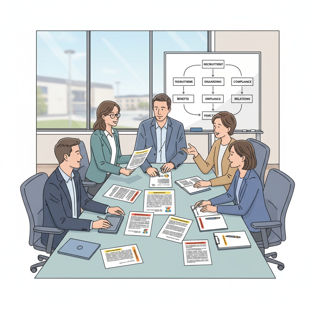 HR professionals discussing school district HR work during a potential career transition