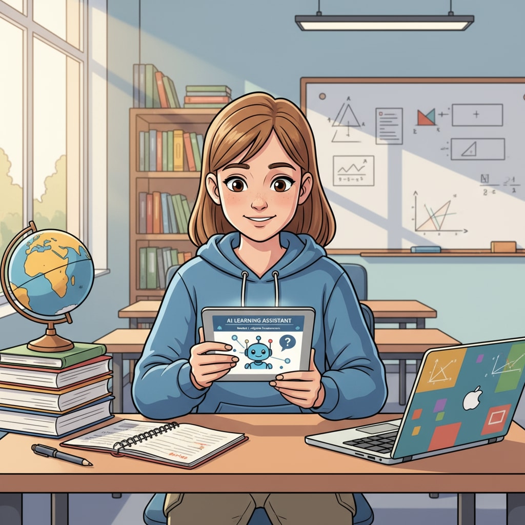 A student getting help from an AI tutoring system in the context of educational assessment and grade inflation