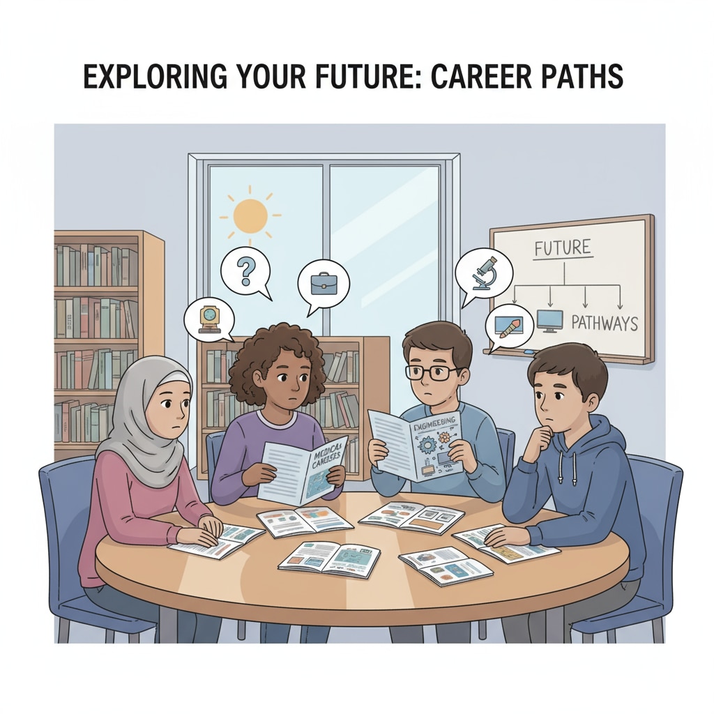 Teenagers discussing career choices under parental pressure, with military career brochures in sight