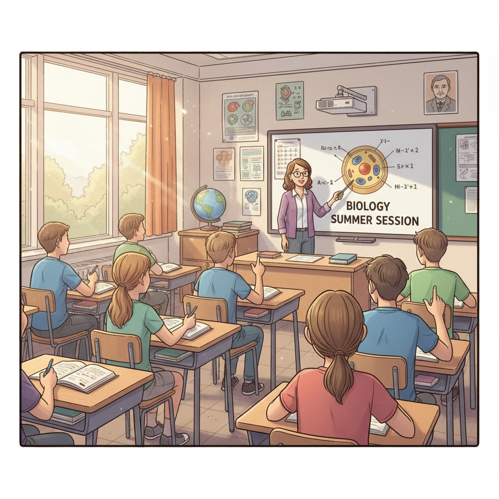 K12 students attending a summer make-up course